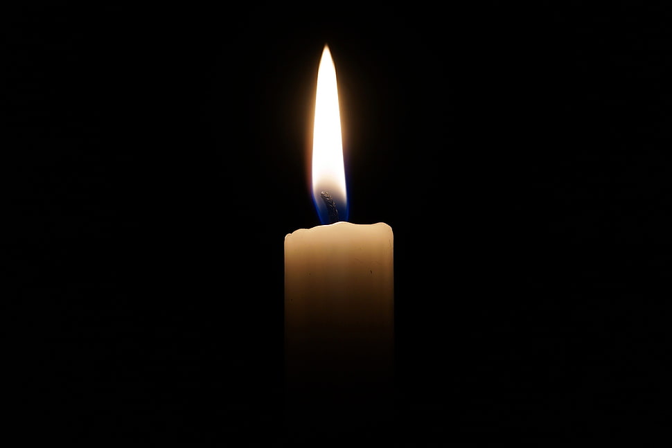 white On fire Candle HD wallpaper