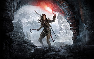 game digital wallpaper, Lara Croft, Tomb Raider, video games