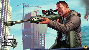 Grand Theft Auto Five digital poster