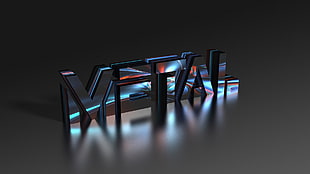 Metal 3D letter illustration