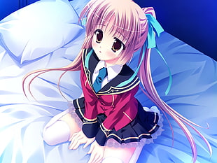 anime character on bed HD wallpaper