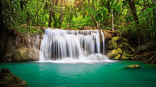 falls during daytime HD wallpaper