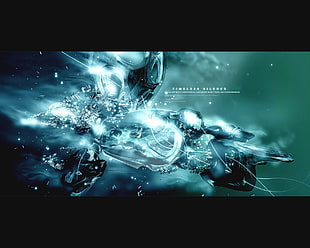 3D splash art, abstract