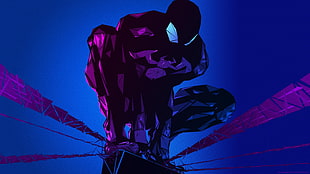 black Spider-Man digital wallpaper