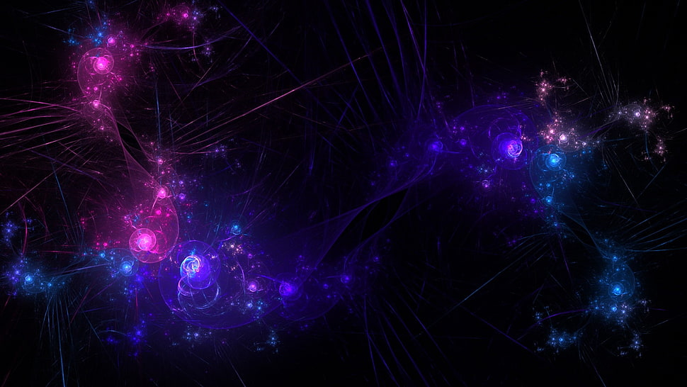 pink and blue illustration HD wallpaper