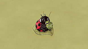 ladybug vector art, humor, animals, minimalism