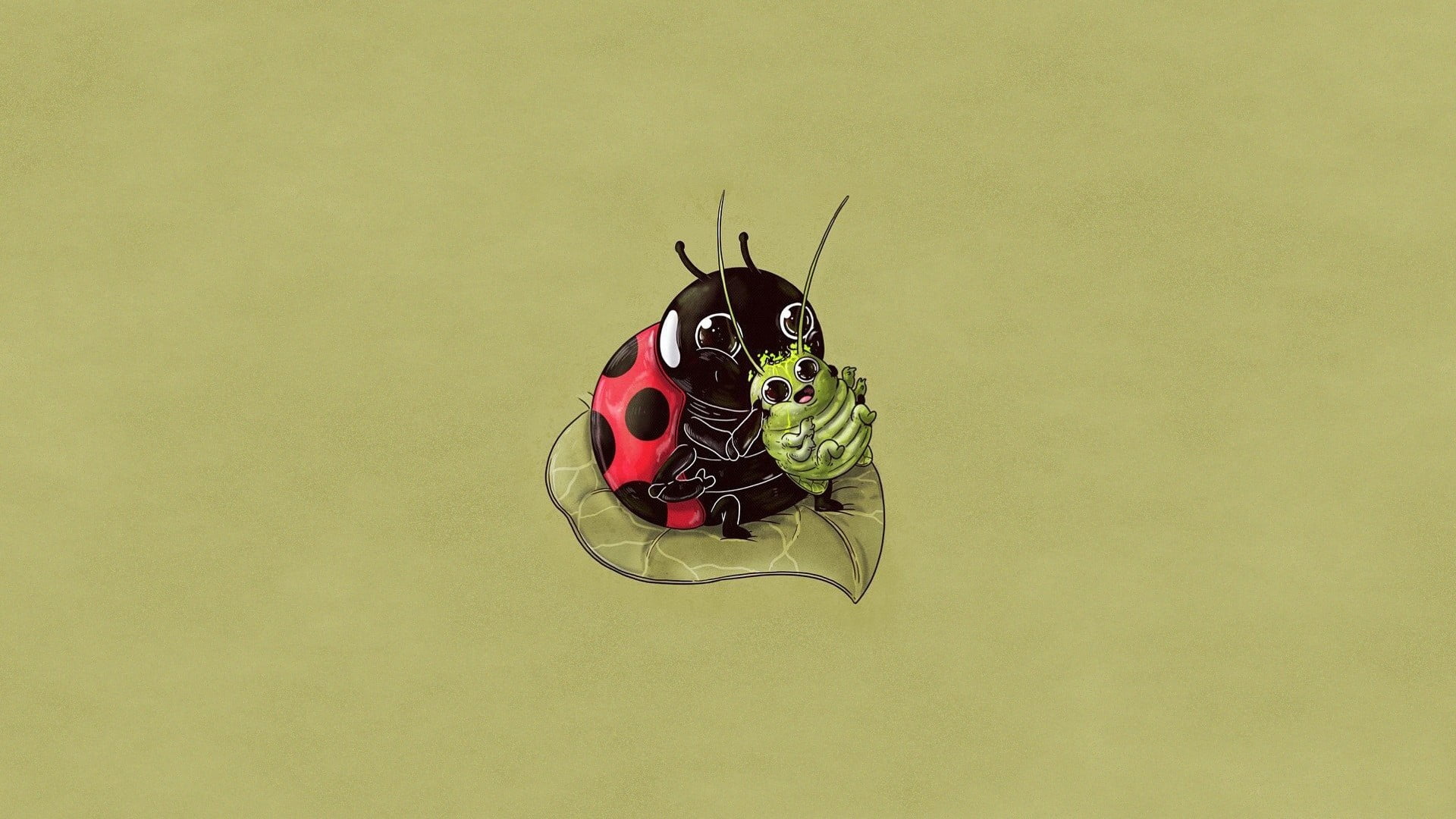 ladybug vector art, humor, animals, minimalism