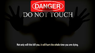 Danger Do Not Touch text, donottouch, typography, digital art HD wallpaper