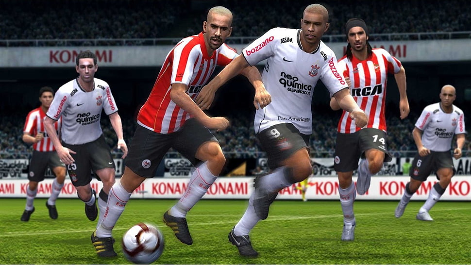 Soccer game wallpaper, konami, Pro Evolution Soccer 2015, CGI, video games HD wallpaper