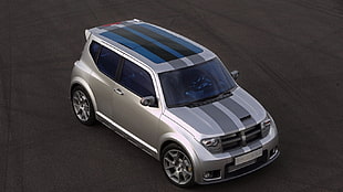 silver-colored FIAT Doblo minivan, car, Dodge, vehicle, silver cars HD wallpaper