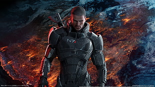 game digital wallpaper, Mass Effect, Mass Effect 3, Commander Shepard, video games