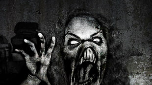monster illustration, creepy, horror
