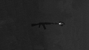 black rifle, minimalism, weapon, AK-74 HD wallpaper