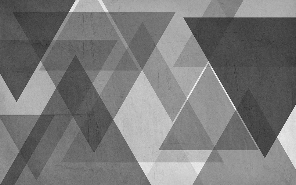 white and gray area rug, triangle, monochrome HD wallpaper