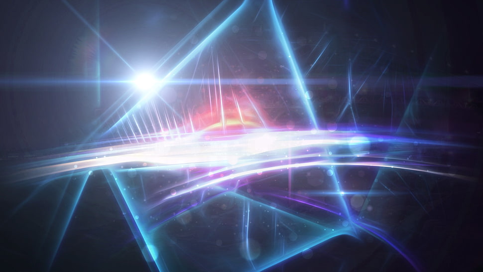 blue and white light digital photography, abstract HD wallpaper