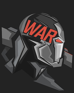 black and gray War Machine graphic wallpaper, Marvel Heroes, War Machine , Marvel Comics
