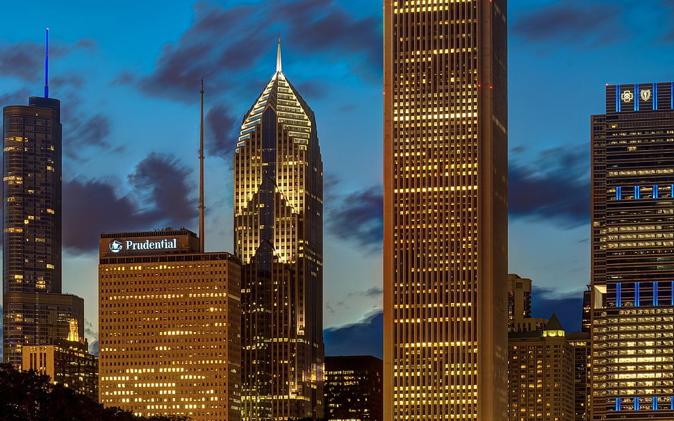 brown building, city, cityscape, Chicago, USA HD wallpaper