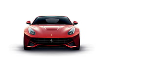 red Ferrari sports coupe