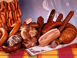 assorted meat products lot HD wallpaper