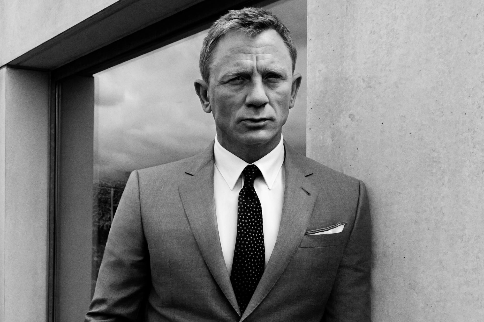 Daniel Craig Suit Black Button Closure James Bond Tuxedo