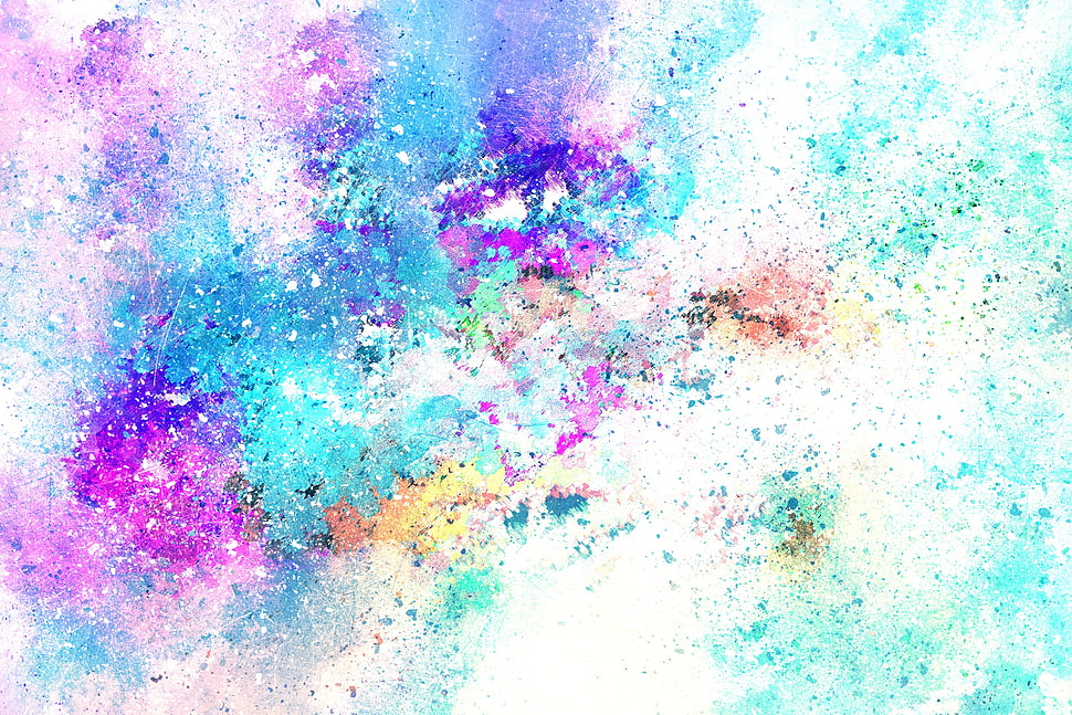 color splatter illustration, Abstraction, Spots, Watercolor HD wallpaper