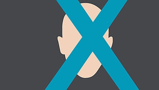 human face illustration, Charles Xavier, minimalism, superhero, X-Men