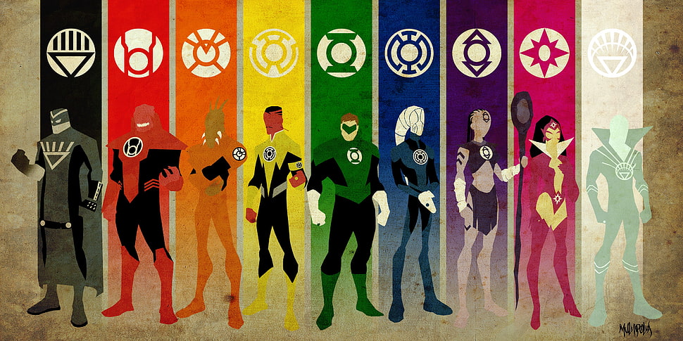 DC heroes digital wallpaper, DC Comics, superhero, Green Lantern, Emotional Spectrum HD wallpaper