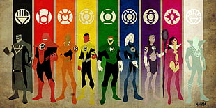 DC heroes digital wallpaper, DC Comics, superhero, Green Lantern, Emotional Spectrum
