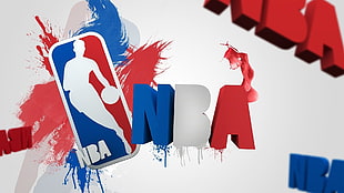 illustration of NBA logo HD wallpaper