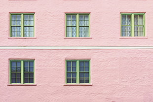 pink concrete building, pattern, photography, architecture, building