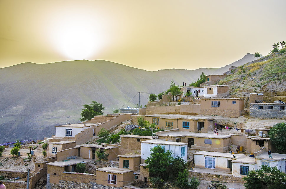 white and brown concrete building, Afghanistan, Badakhshan, nature, landscape HD wallpaper