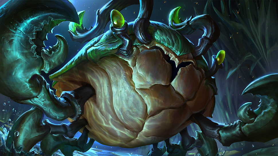 green and brown ceramic figurine, League of Legends HD wallpaper