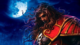 warrior with red armor, Castlevania, Castlevania: Lords of Shadow, video games, concept art