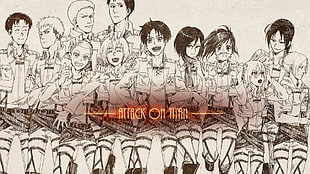Attack on Titan digital wallpaper, Shingeki no Kyojin, Eren Jeager, Mikasa Ackerman, Armin Arlert HD wallpaper