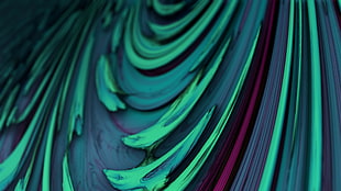 green and red water ripple, abstract, 3D, painting, colorful HD wallpaper