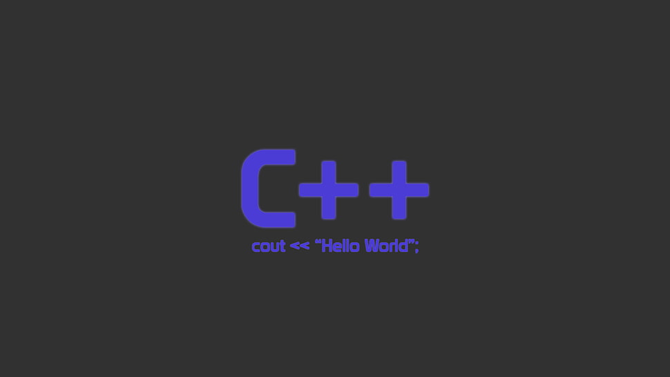 C++ text on black background, code, web development, development, c plus plus HD wallpaper
