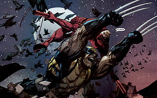 Daredevil and Wolverine illustration, Marvel Comics, movies, X-Men, Wolverine
