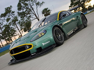 green Aston Martin Vulcan