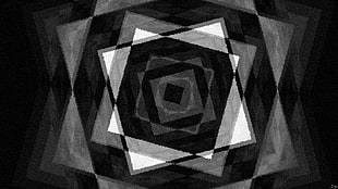 gray and black graphic art, monochrome, square