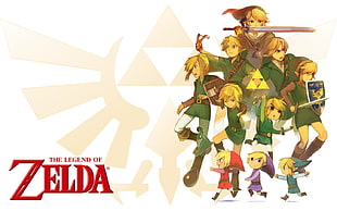 The Legend of Zelda digital wallpaper, The Legend of Zelda, Link, video games, Triforce