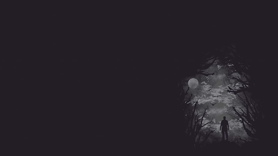 artwork, minimalism, spooky HD wallpaper