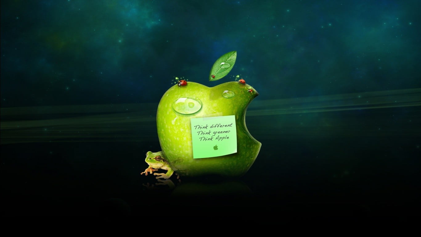 green Apple logo, green, apples