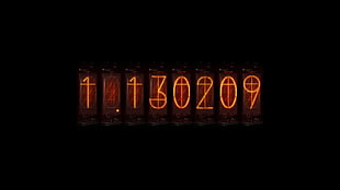 black background with text overlay, Steins;Gate, Nixie Tubes, anime, time travel