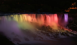 lighted waterfalls poster