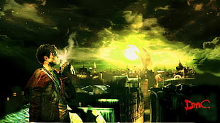 Devil May Cry game digital wallpaper, DmC: Devil May Cry, Dante, video games