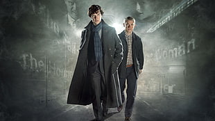 men's black suit jacket, Sherlock Holmes