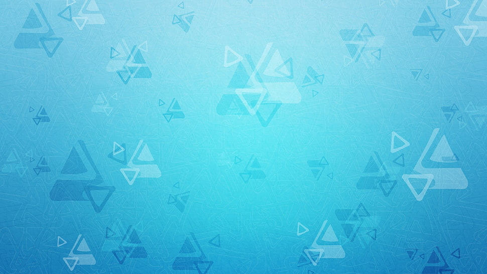 triangle wallpaper, abstract, geometry, blue HD wallpaper