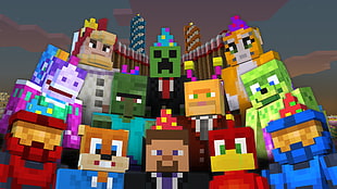 photo of mine craft characters
