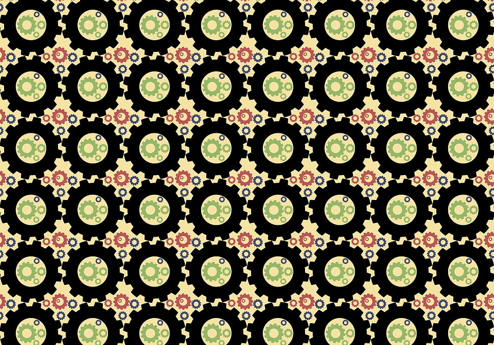 green and black floral digital wallpaper HD wallpaper