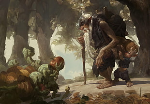 Creature,  Goblins,  Elder,  Trees HD wallpaper